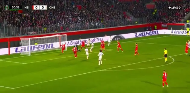 Christopher Nkunku scores for Chelsea against Heidenheim.