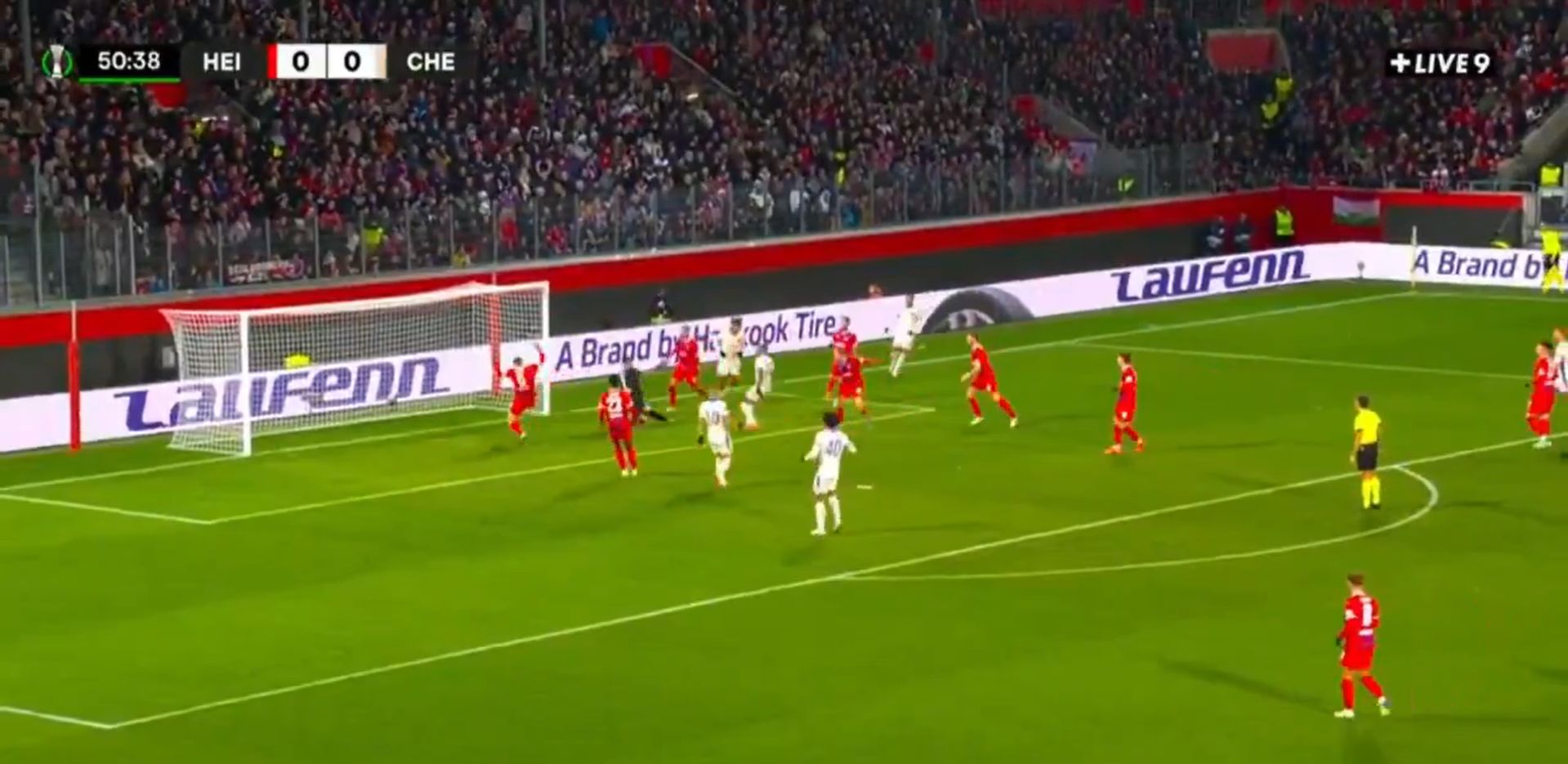 Christopher Nkunku scores for Chelsea against Heidenheim.