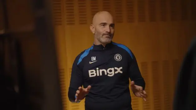 Enzo Maresca talking tactics on TNT Sport.