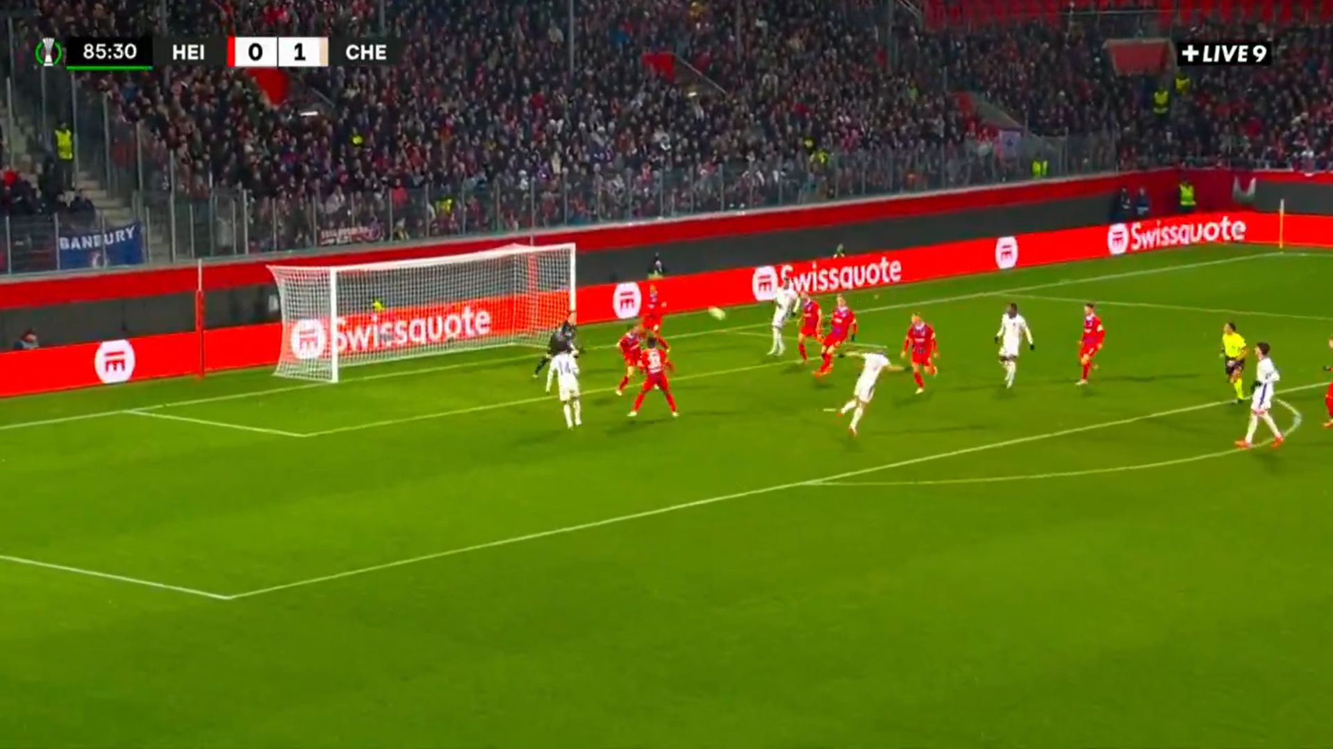 Mykhailo Mudryk lashes the ball in against Heidenheim.