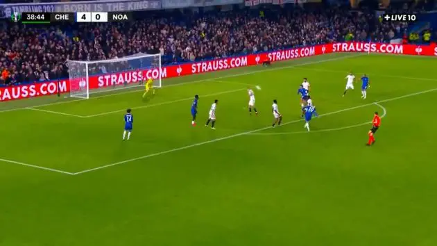 Mykhailo Mudryk pings one top corner against Noah.