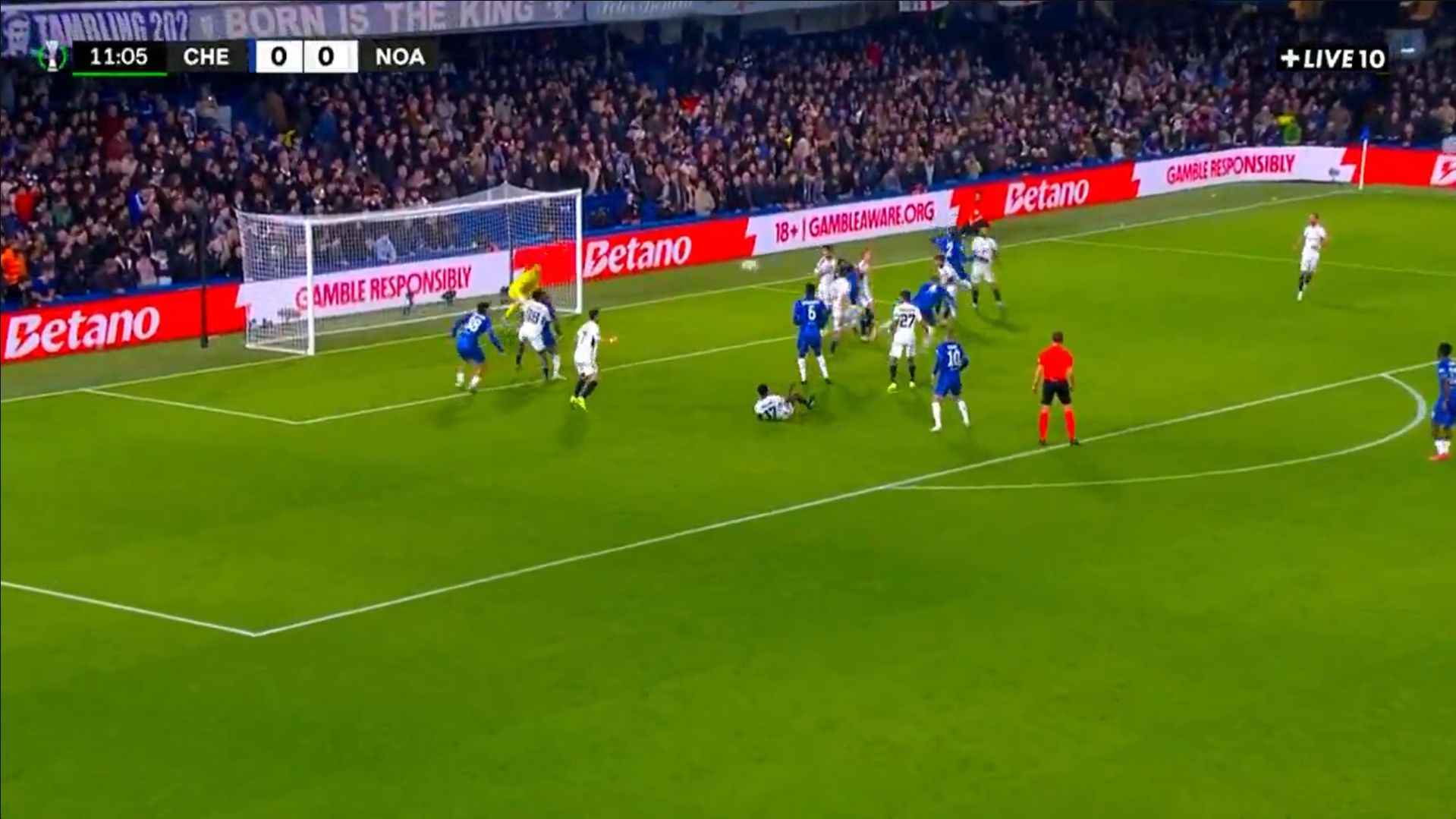 Tosin Adarabioyo stoops to score for Chelsea against Noah.