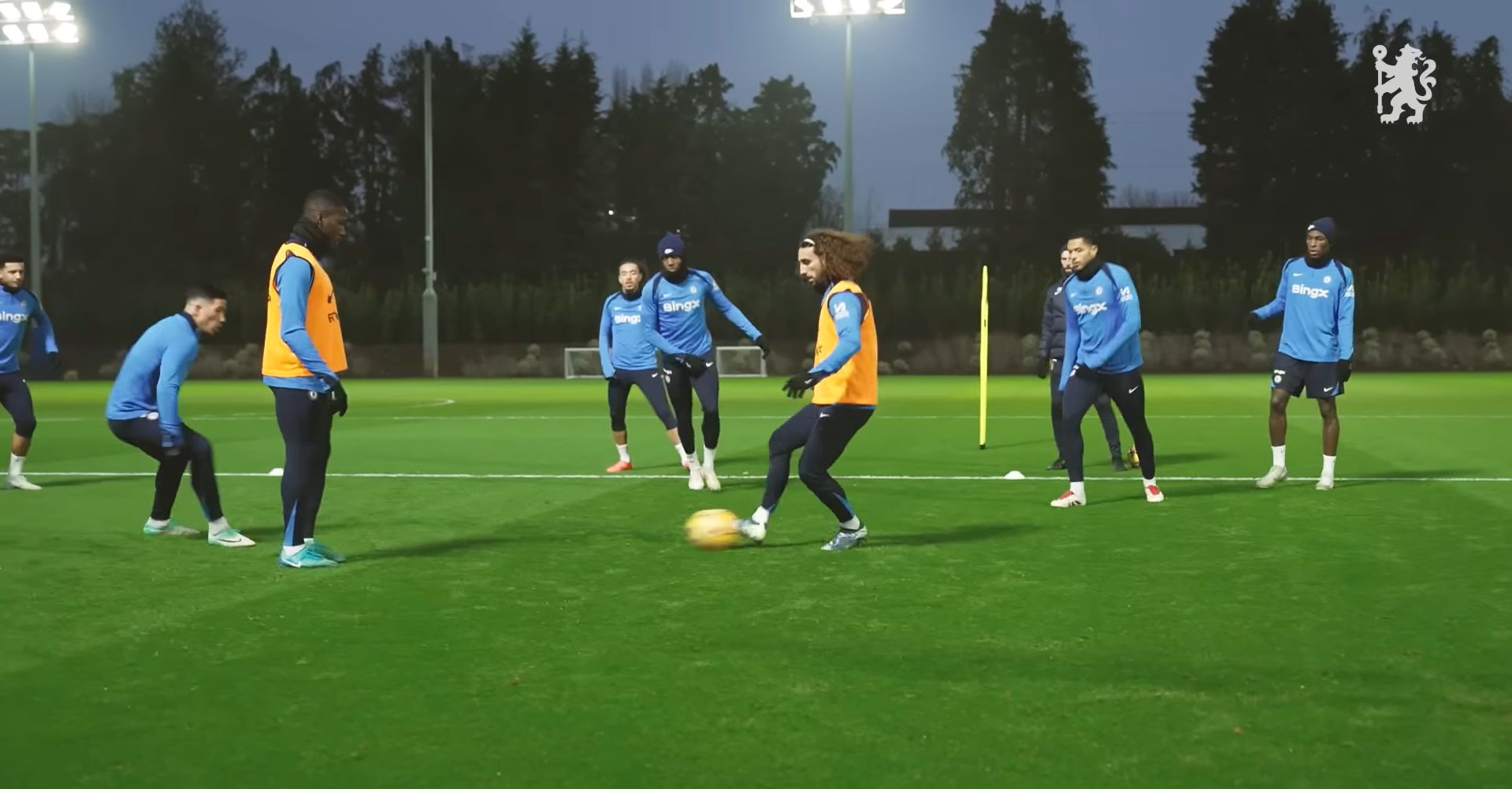 An incomplete Chelsea squad train at Cobham.