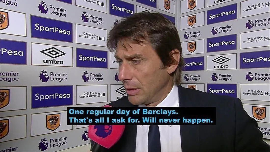 Antonio Conte one regular day of Barclays meme.