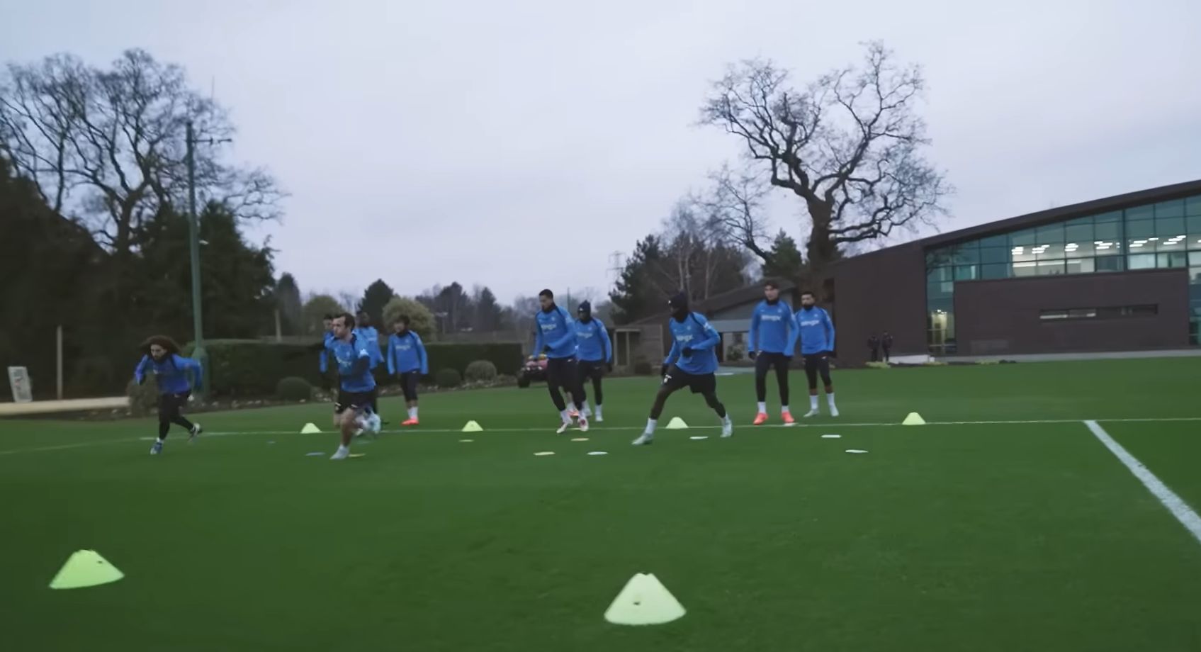 Chelsea warmup training.