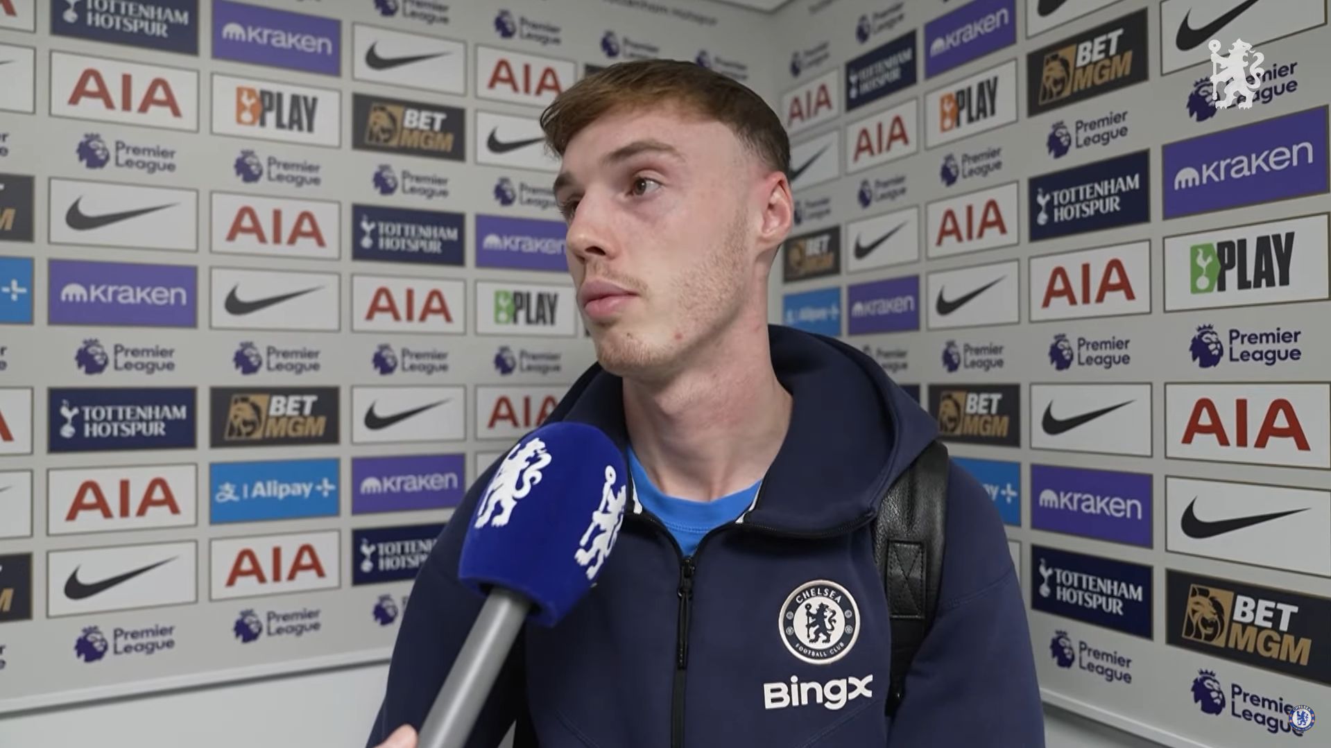 Cole Palmer interviewed by Chelsea TV.