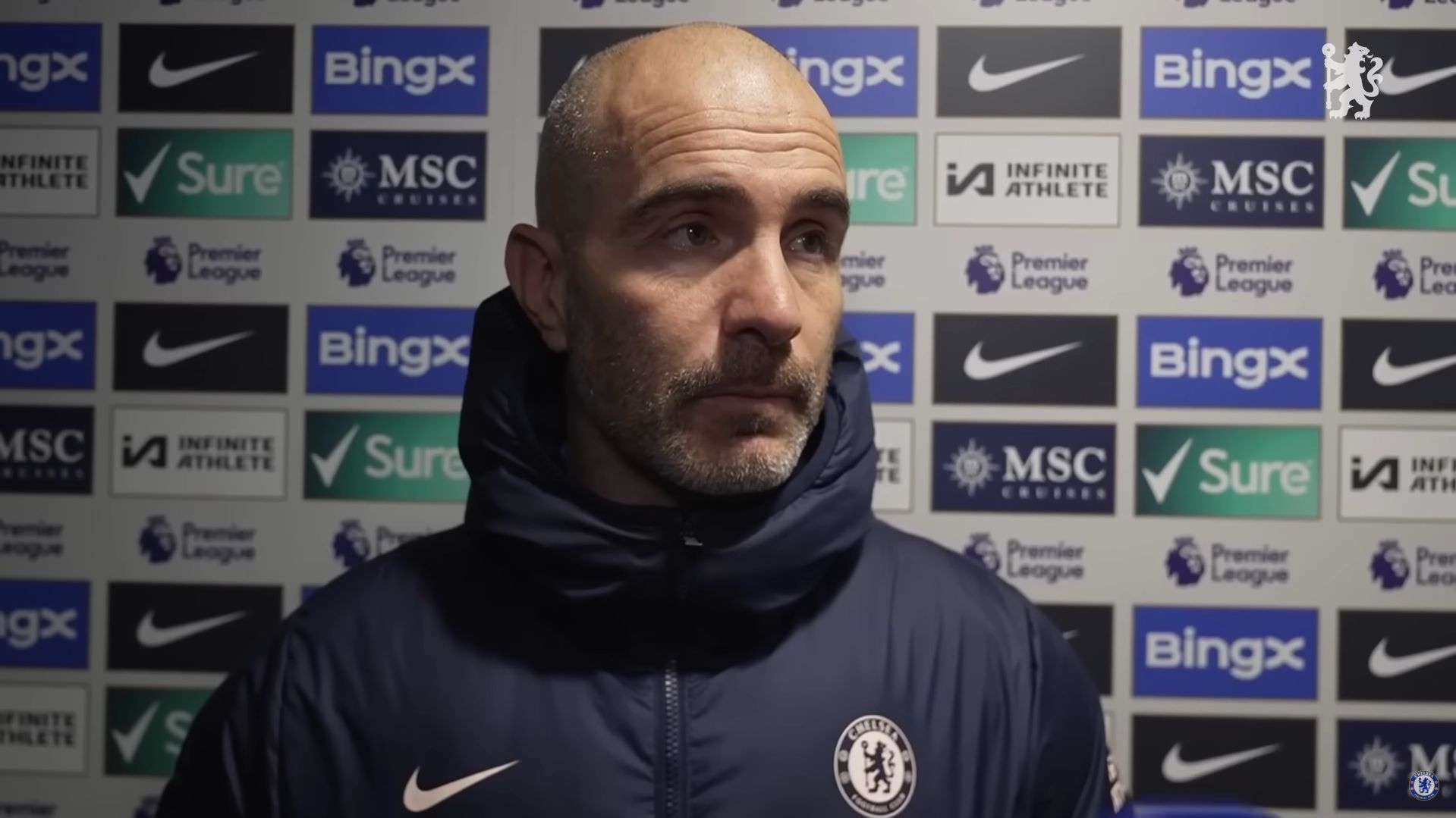 Enzo Maresca in a full time interview with Chelsea TV.
