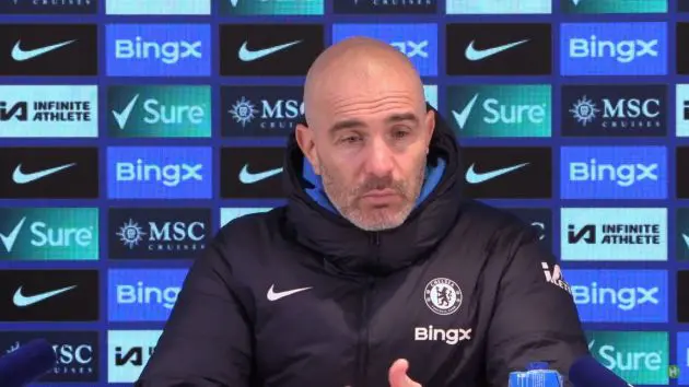 Enzo Maresca in a press conference.