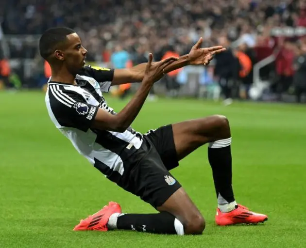 Alexander Isak celebrates scoring for Newcastle against Liverpool (Photo by Justin Setterfield/Getty Images)
