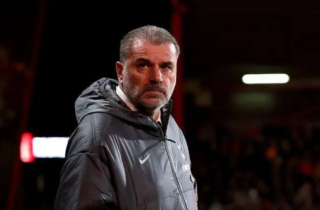Ange Postecoglou at the Vitality Stadium. (Photo by Michael Steele/Getty Images)