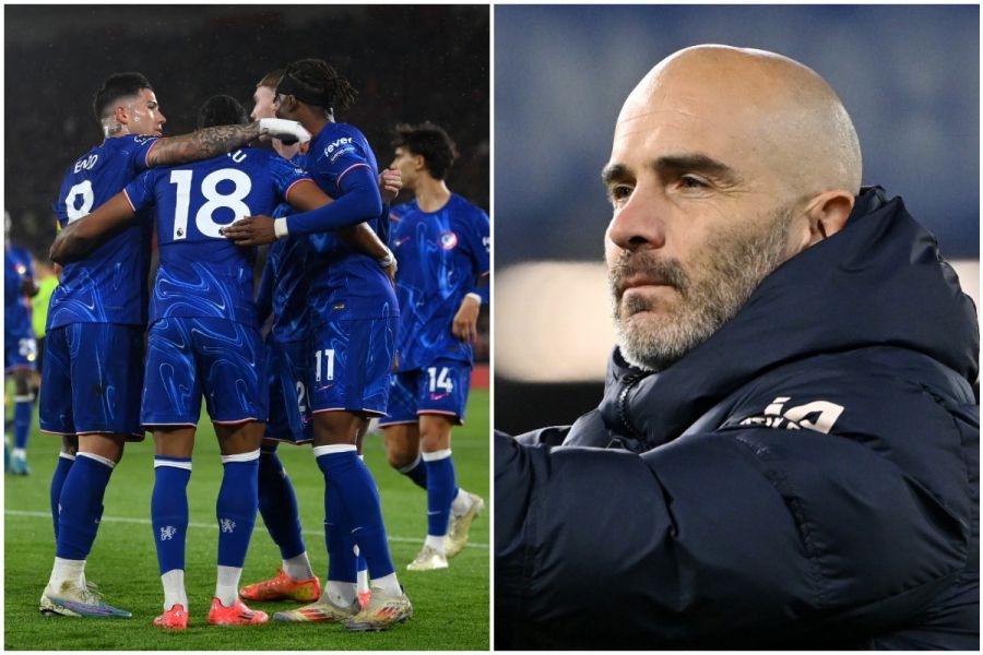 Chelsea players and manager Enzo Maresca in a montage. (Photo by Mike Hewitt/Getty Images)