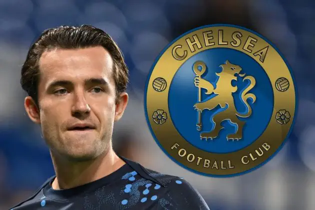 Ben Chilwell of Chelsea looks on during warm up ahead of the Carabao Cup Third Round match against Barrow. (Photo by Mike Hewitt/Getty Images)
