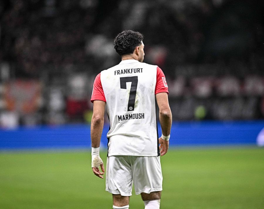 Omar Marmoush in action for Eintracht Frankfurt (Photo by Neil Baynes/Getty Images