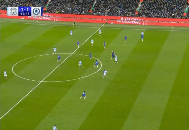 A sloppy Noni Madueke plays Man City onside.