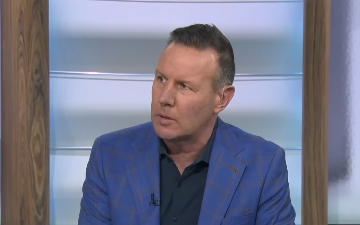 Craig Burley on ESPN in an ugly blazer.