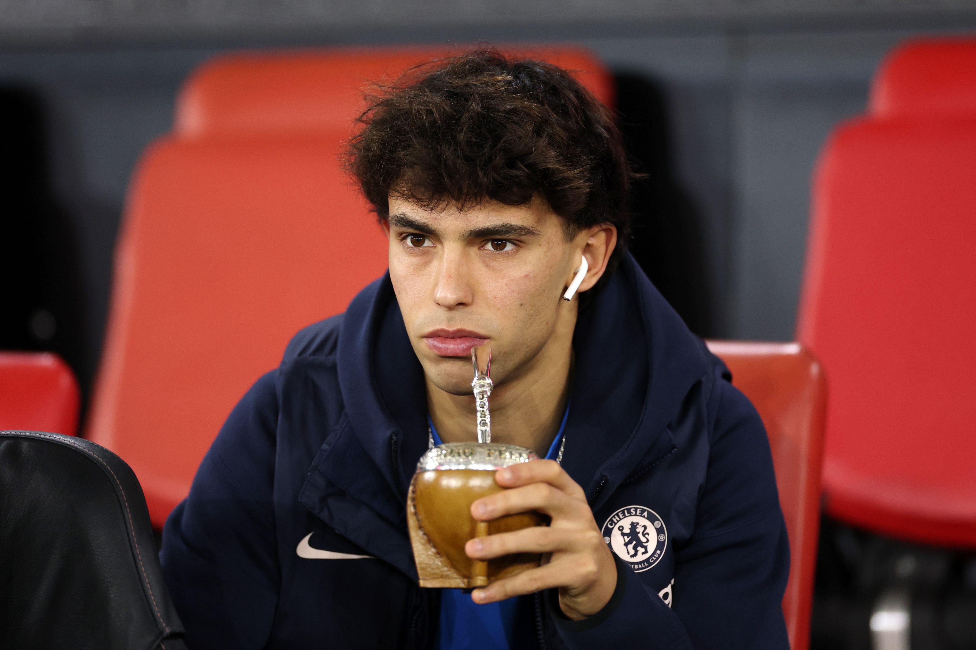Joao Felix sips mate tea.