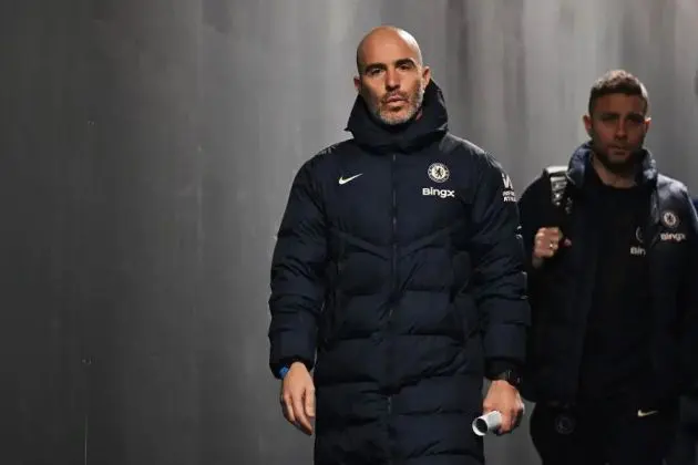 Enzo Maresca arrives for a game.