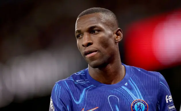 Nicolas Jackson in action against Manchester City.