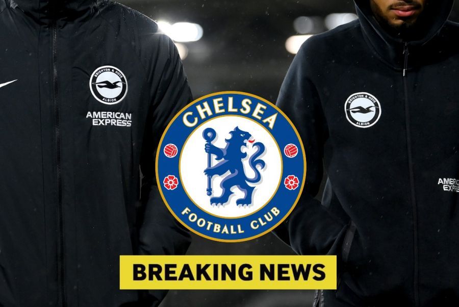 Brighton jackets with a Chelsea logo. (Photo by Mike Hewitt/Getty Images)