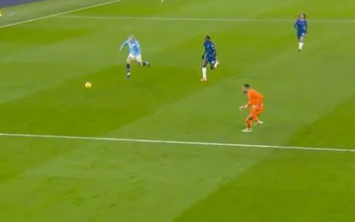 Robert Sanchez left stranded far from his goal.