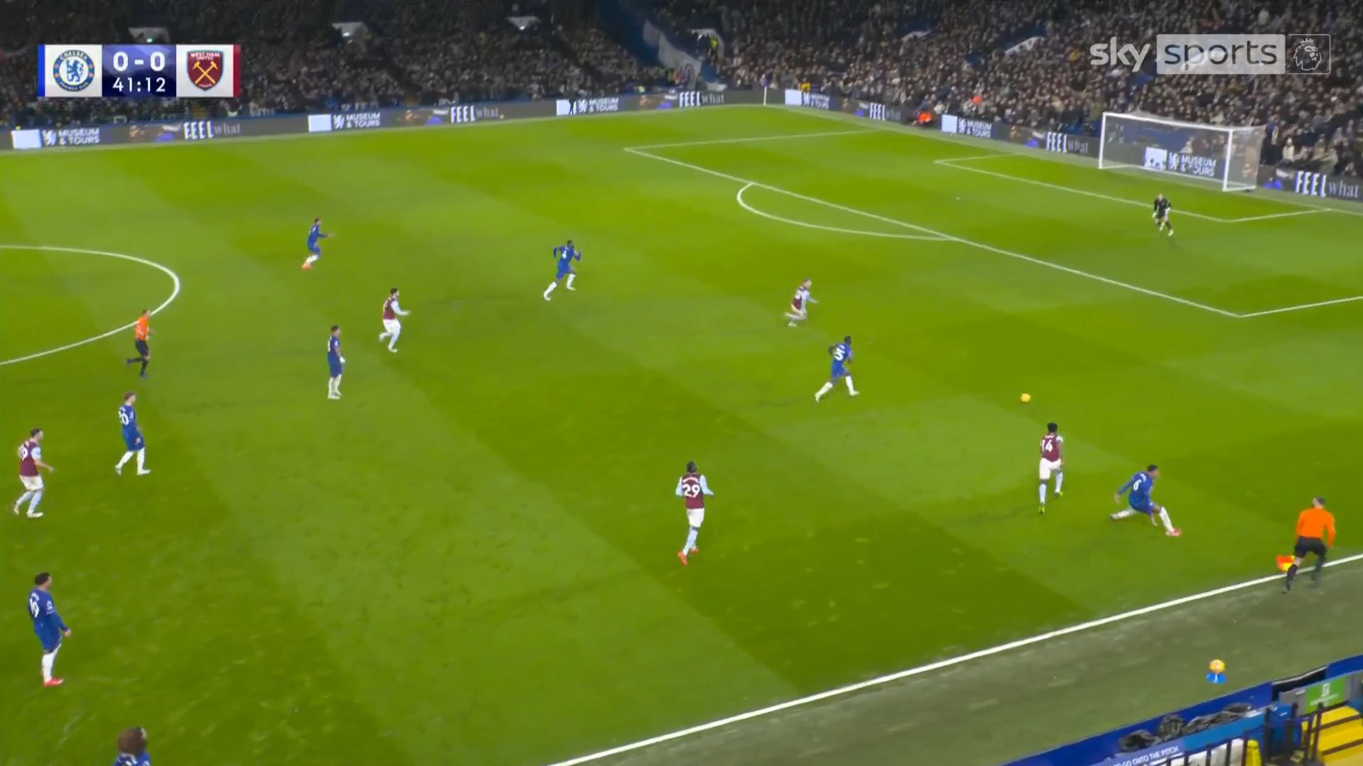 Chelsea concede a goal against West Ham at home.