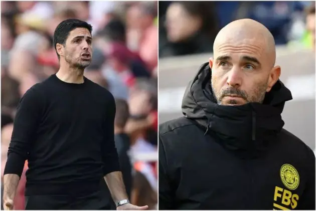 Enzo Maresca and Mikel Arteta in a photo montage.