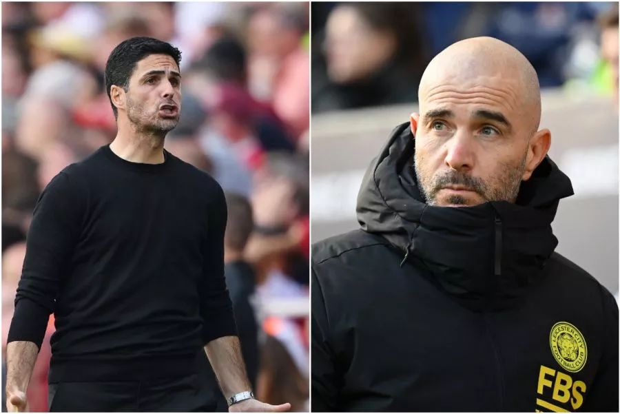 Enzo Maresca and Mikel Arteta in a photo montage.