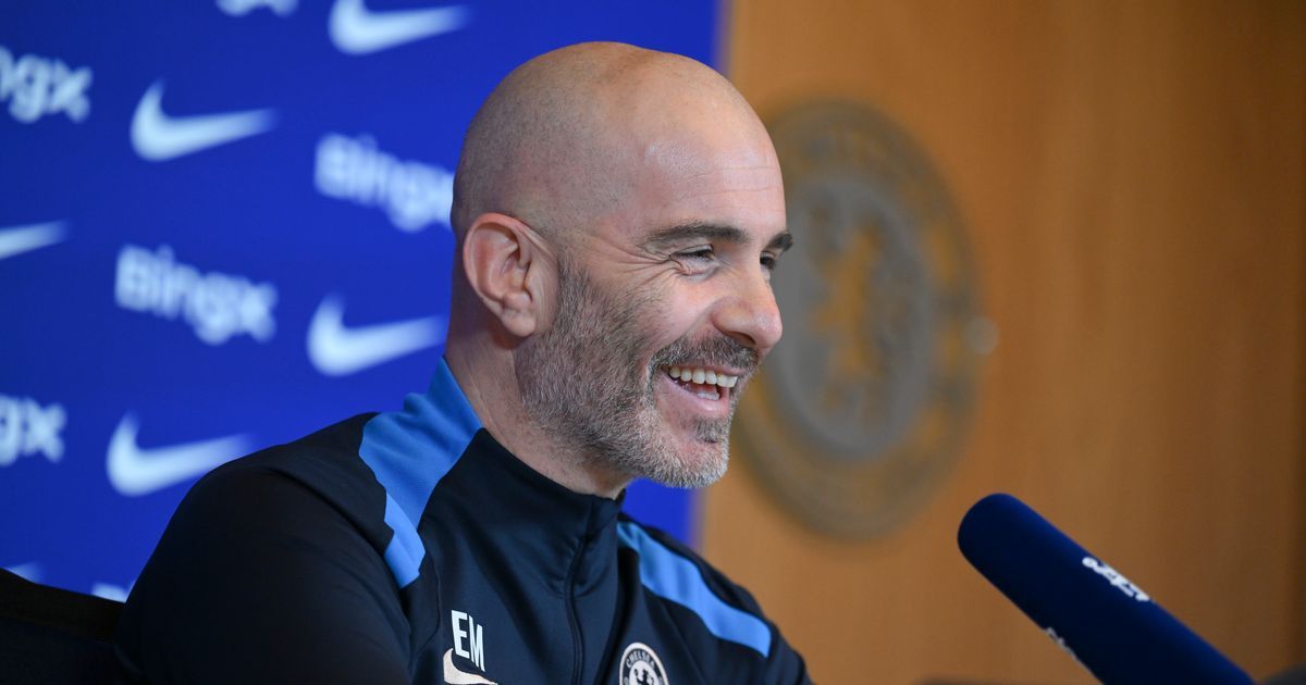 Enzo Maresca in a Chelsea press conference.