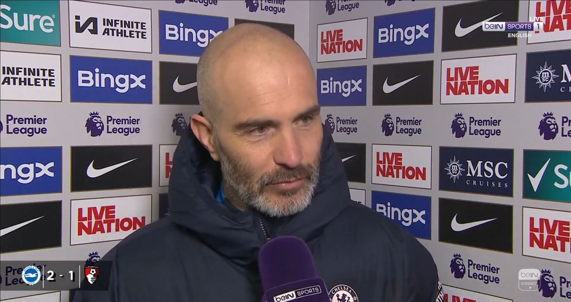 Enzo Maresca speaks after Chelsea's win over Southampton.