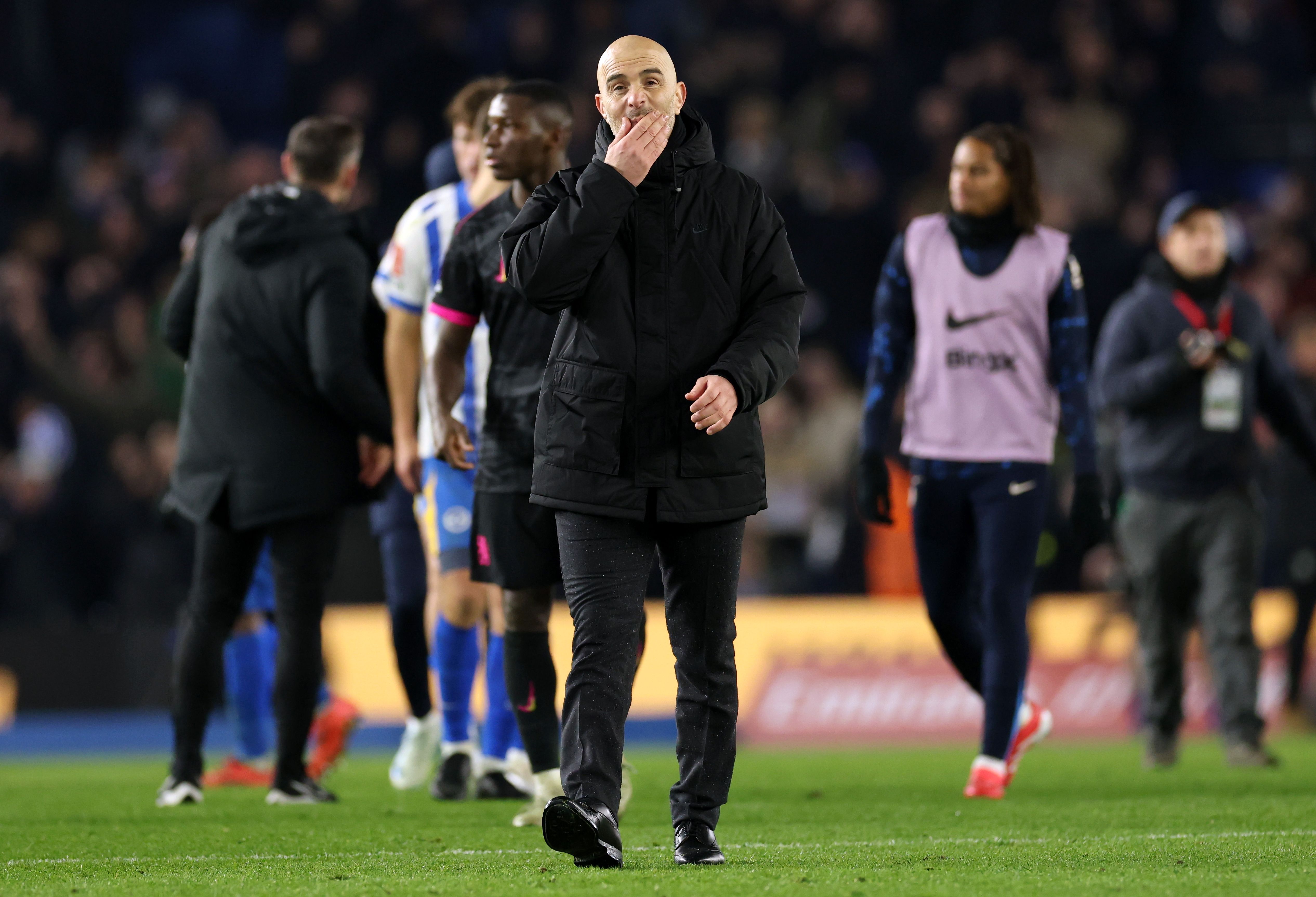 Enzo Maresca at full time after FA Cup defeat.