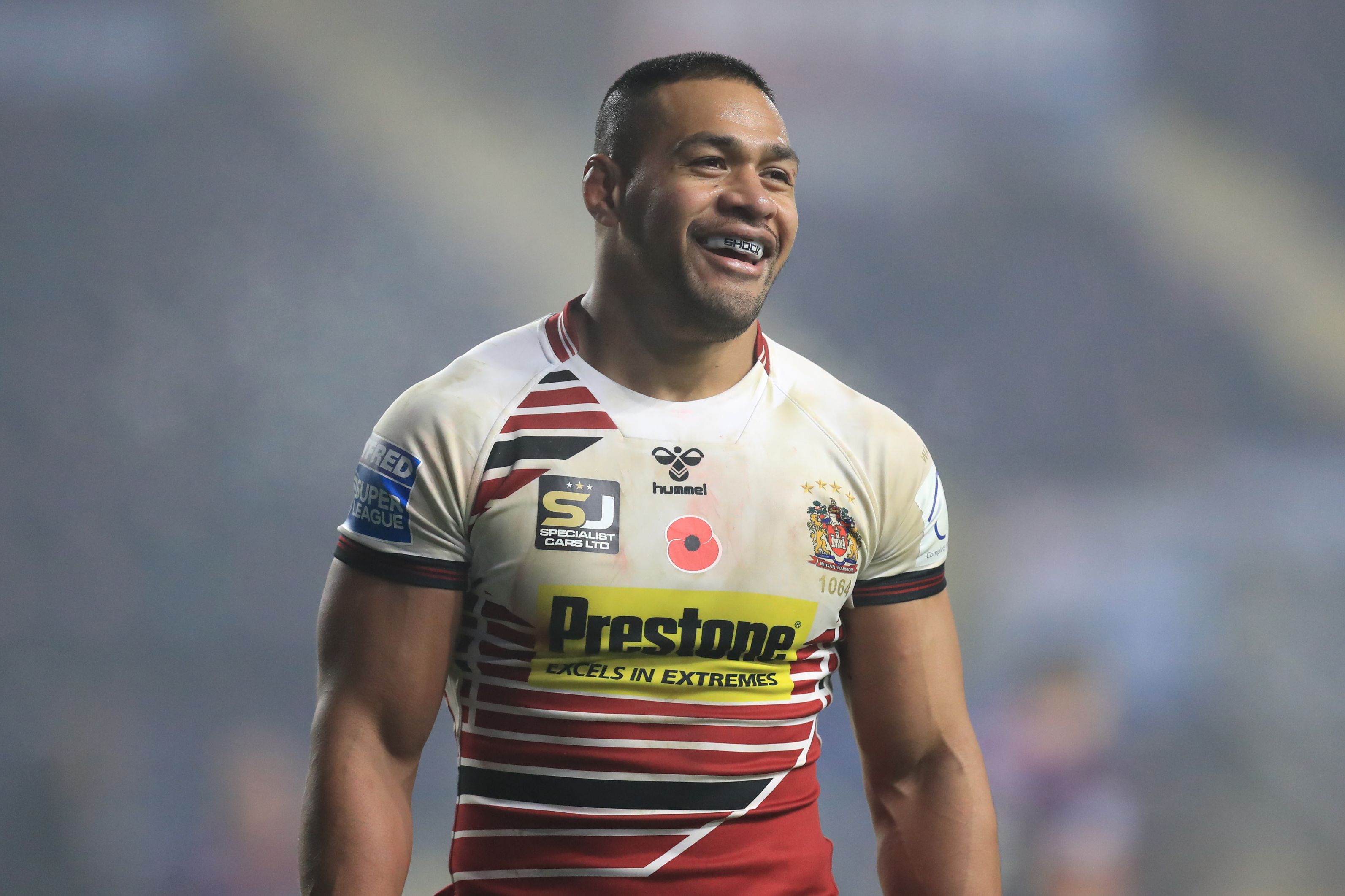 Willie Isa in action for Wigan Warriors.