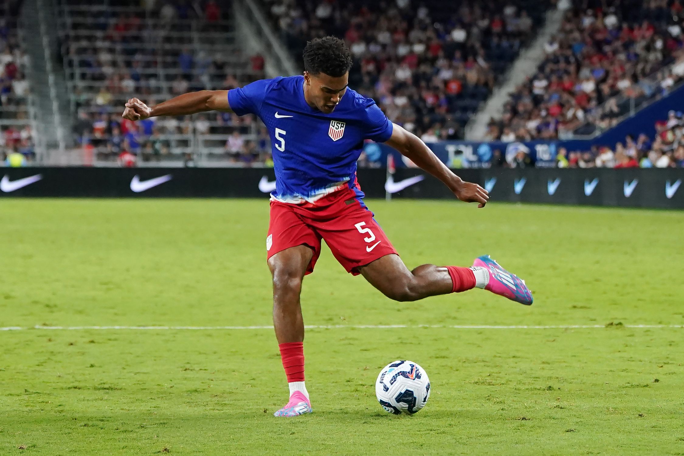 Caleb Wiley in action for the USA.