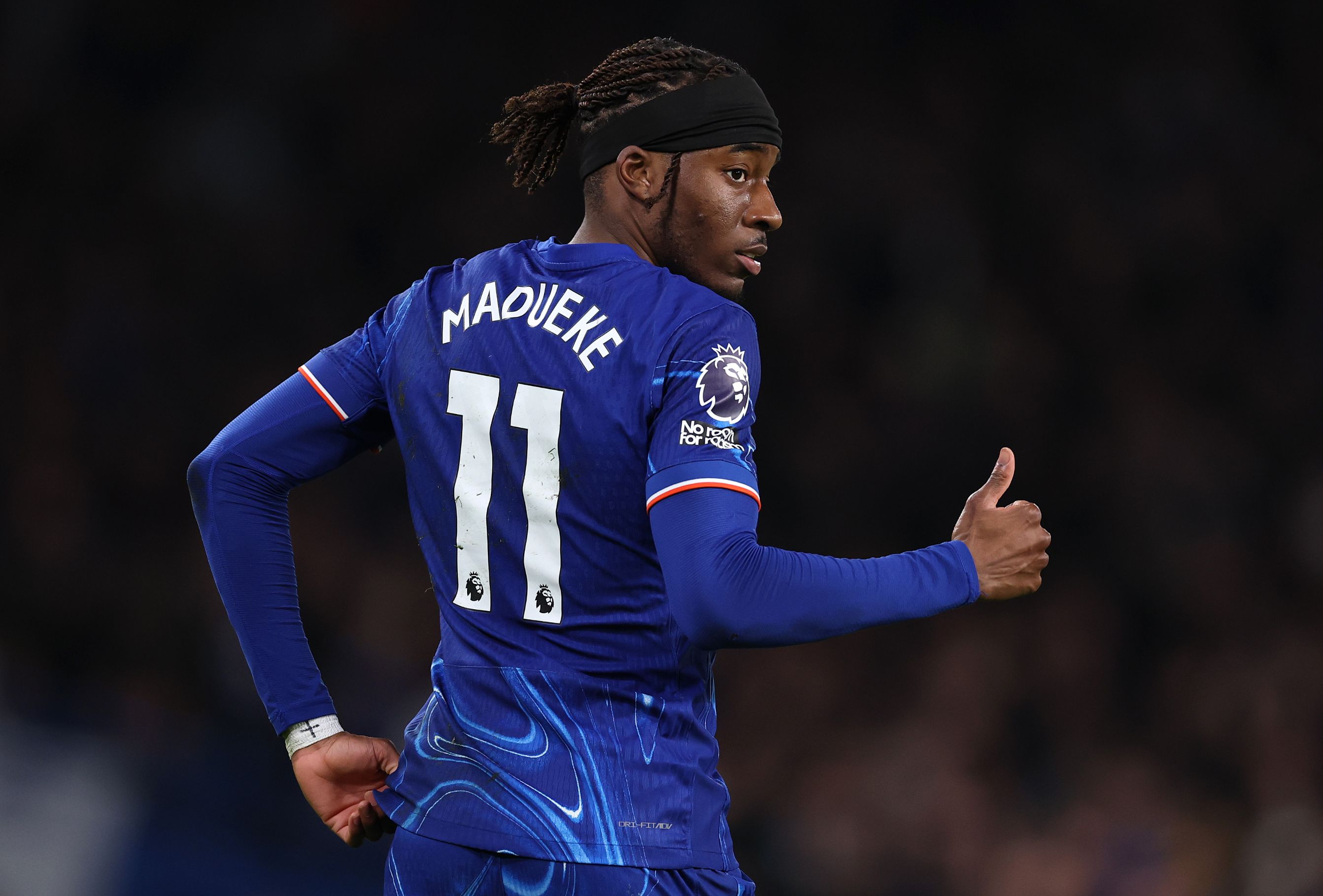 Noni Madueke in action against West Ham.