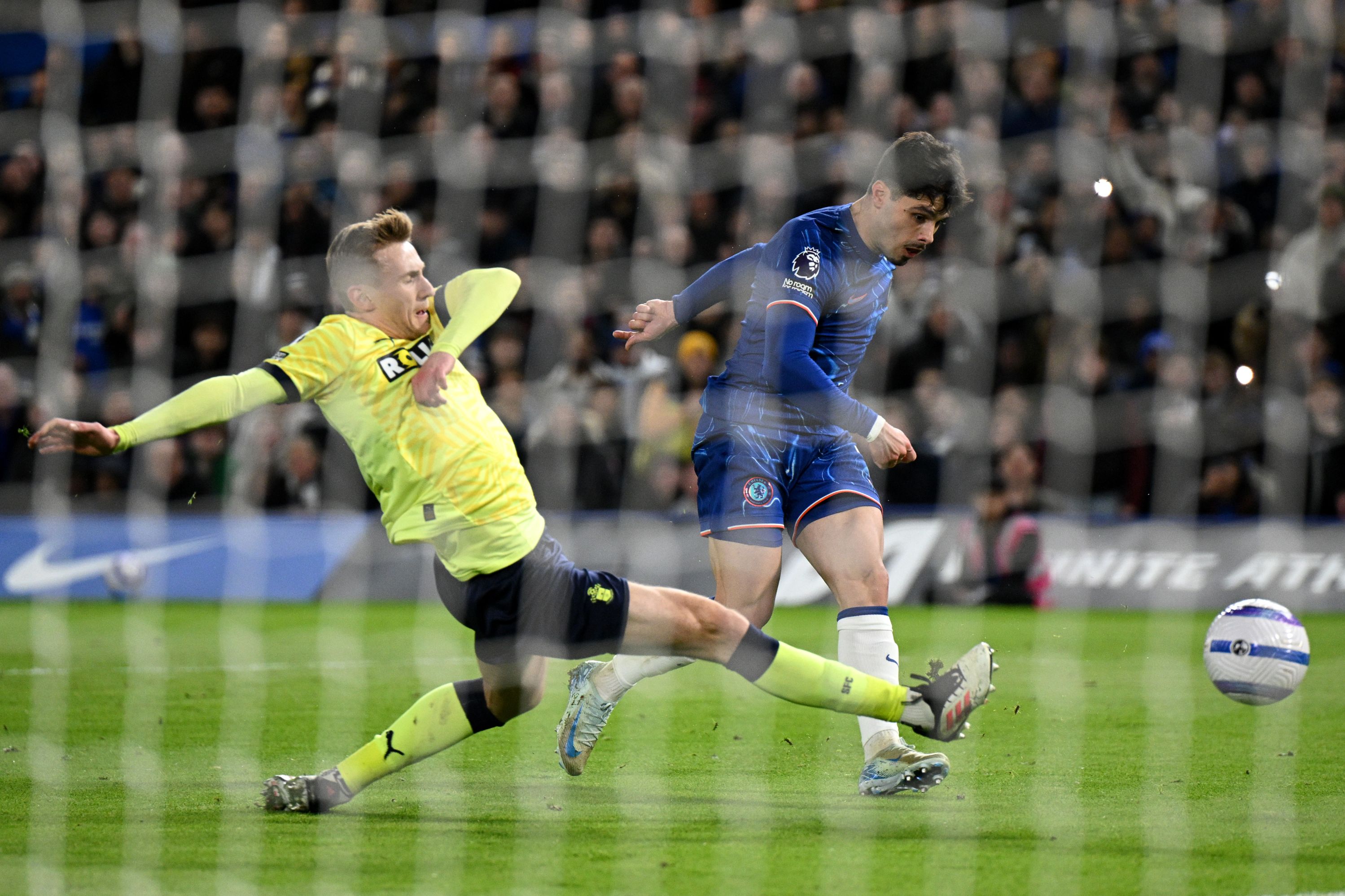 Pedro Neto scores against Southampton.