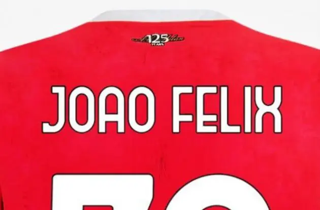 Joao Felix's shirt number at AC Milan.