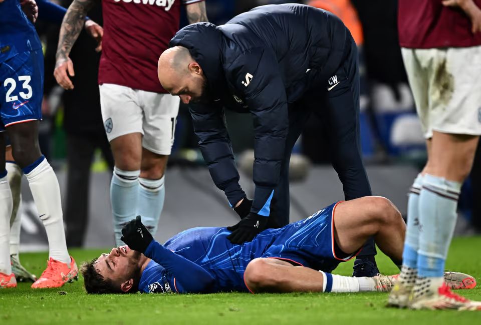 Marc Guiu looks to have injured himself against West Ham.
