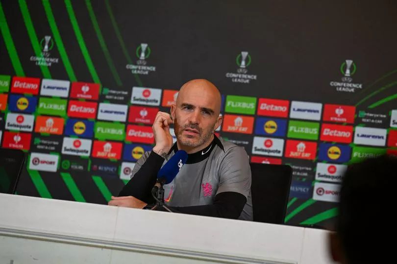 Enzo Maresca during Conference League press conference.