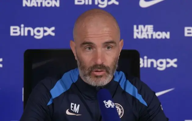 Enzo Maresca speaks in a pre-Leicester press conference.
