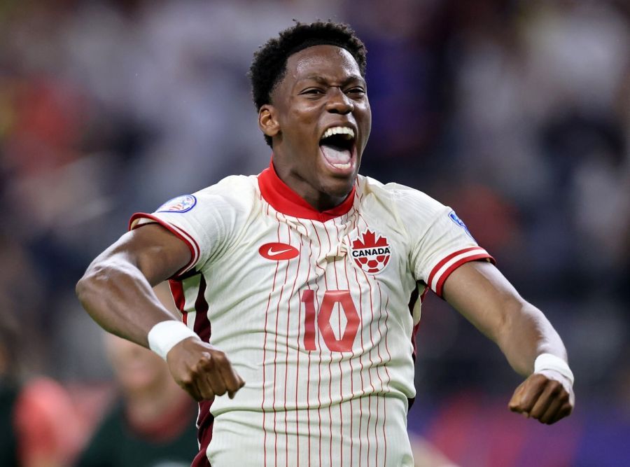 Jonathan David playing for Canada.