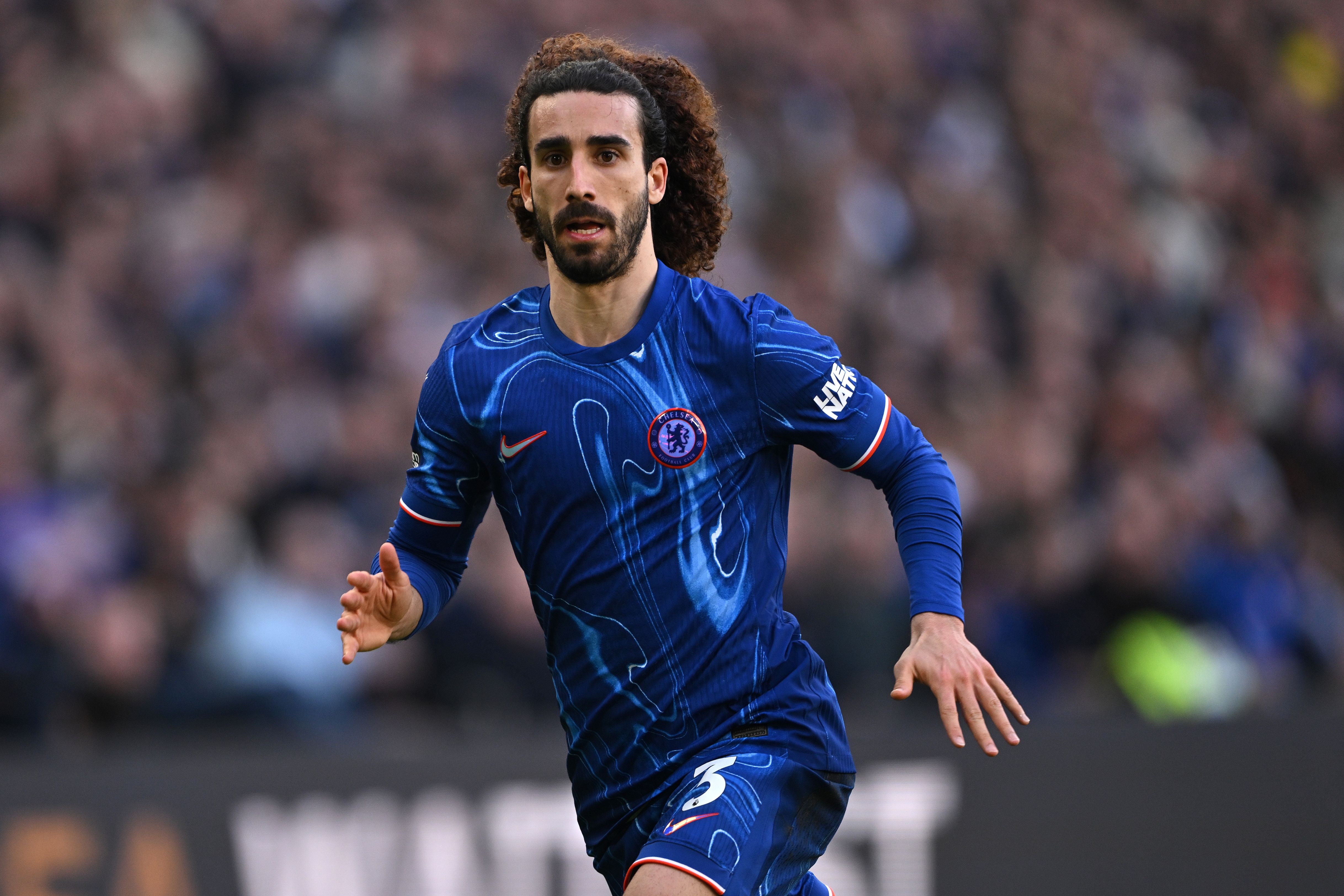 Marc Cucurella in action against Leicester.