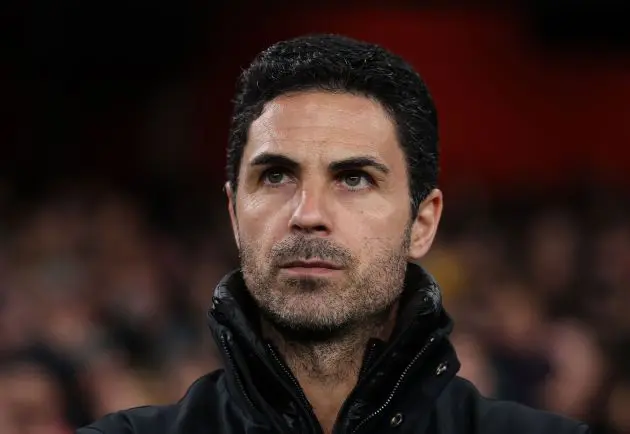 Mikel Arteta on the touchline at the Emirates.
