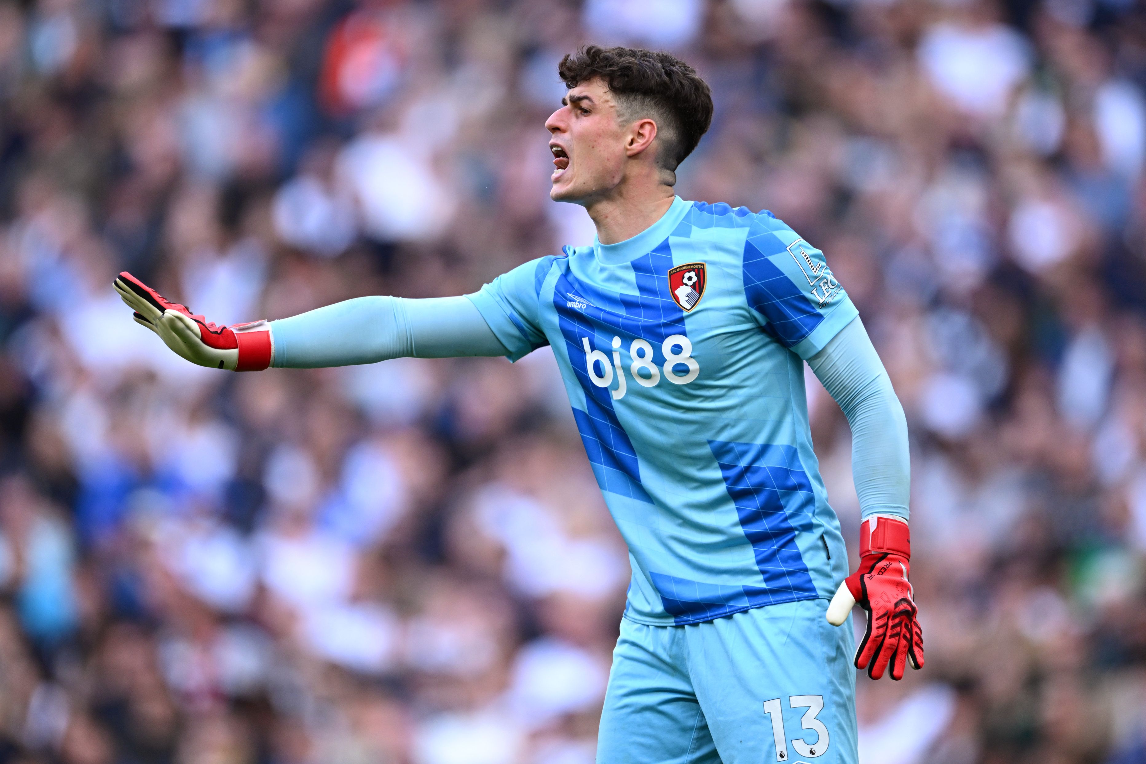 Kepa Arrizabalaga in action for Bournemouth against Tottenham.