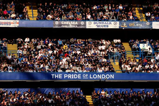 A generic view of Stamford Bridge's stands.