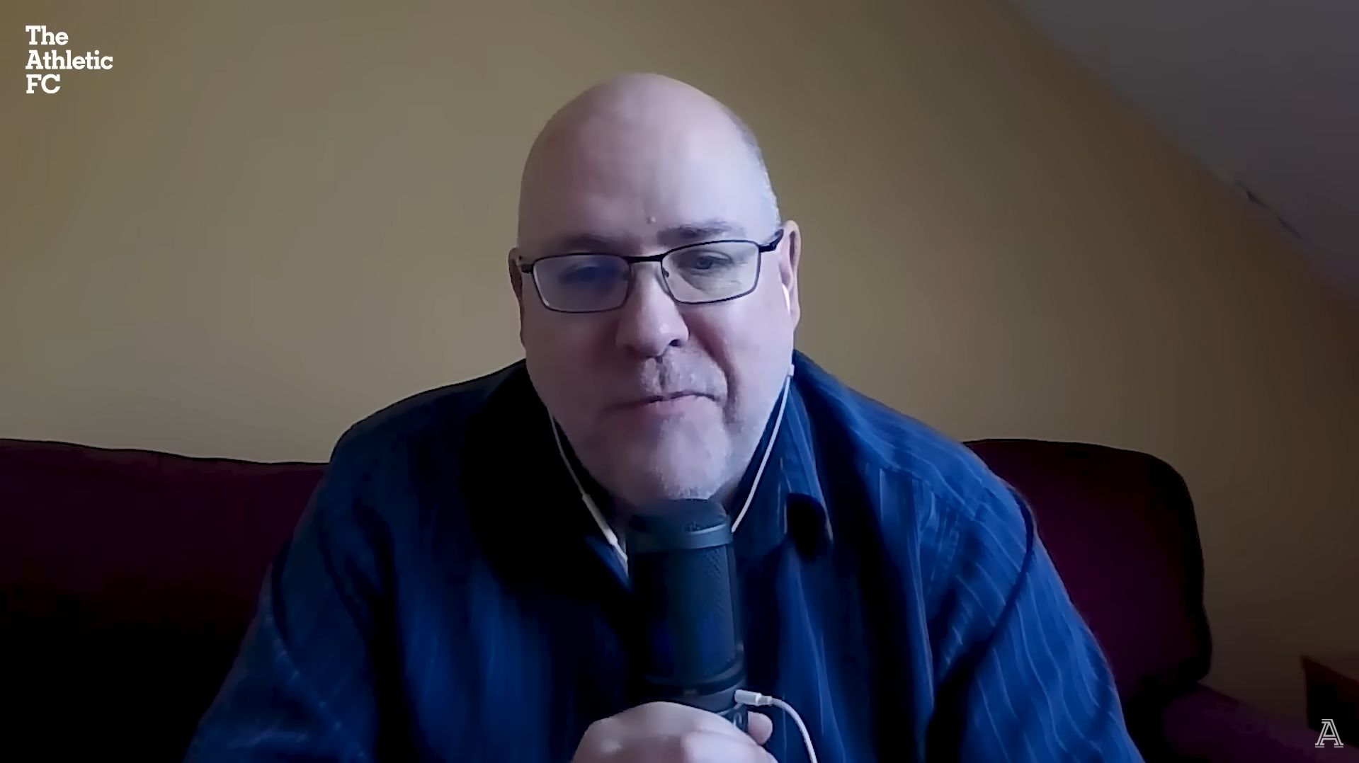Simon Johnson speaks on an Athletic podcast.