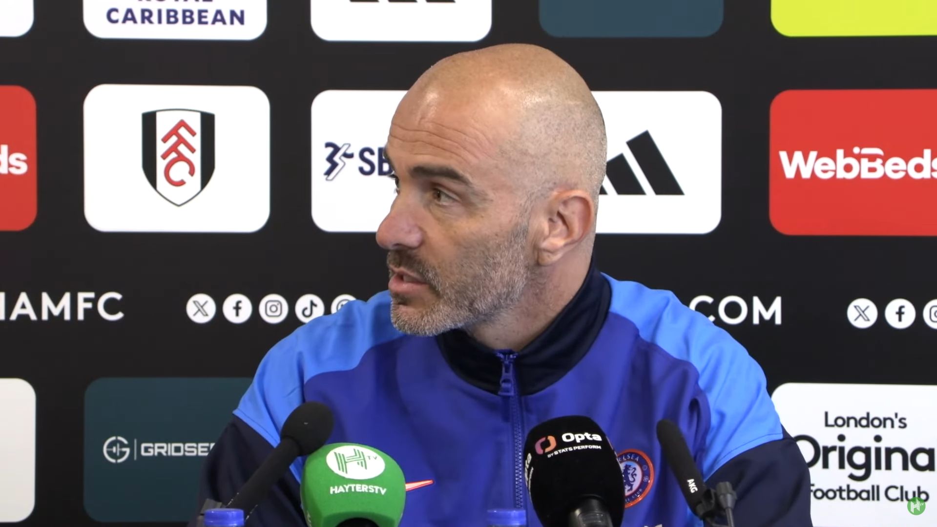 Enzo Maresca takes a post-match press conference.