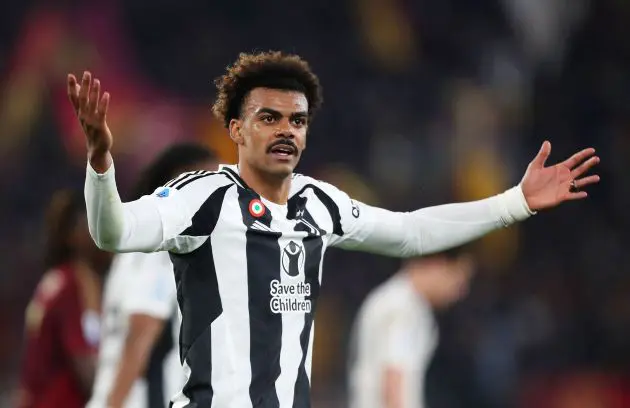 Renato Veiga in action for Juventus.