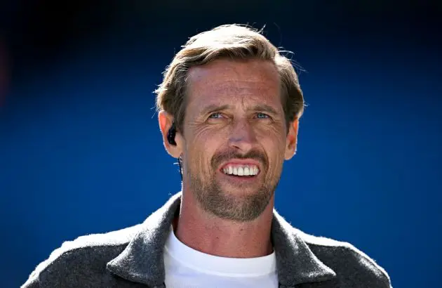 Peter Crouch doing punditry for TNT Sports.