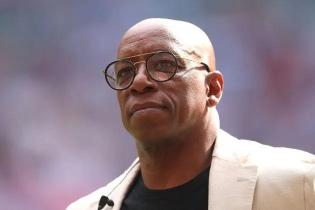 Ian Wright doing punditry for ITV.