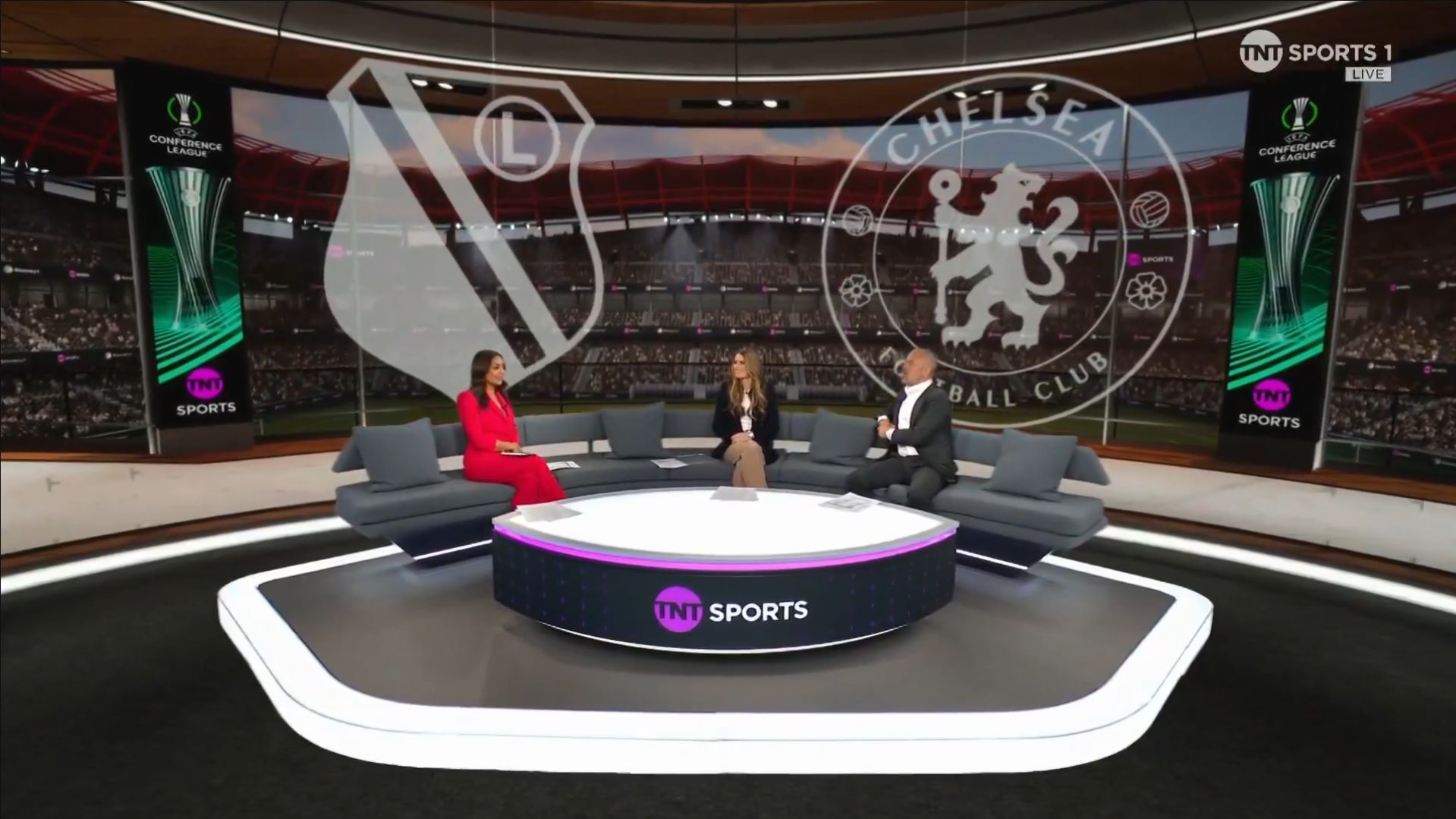 The TNT Sport team speaking after Chelsea - Legia.