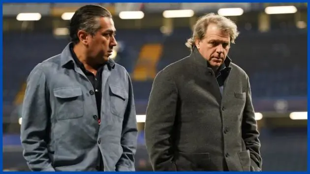 Todd Boehly and Behdad Eghbali at Stamford Bridge. (Photo by Nick Potts/PA Images via Getty Images)
